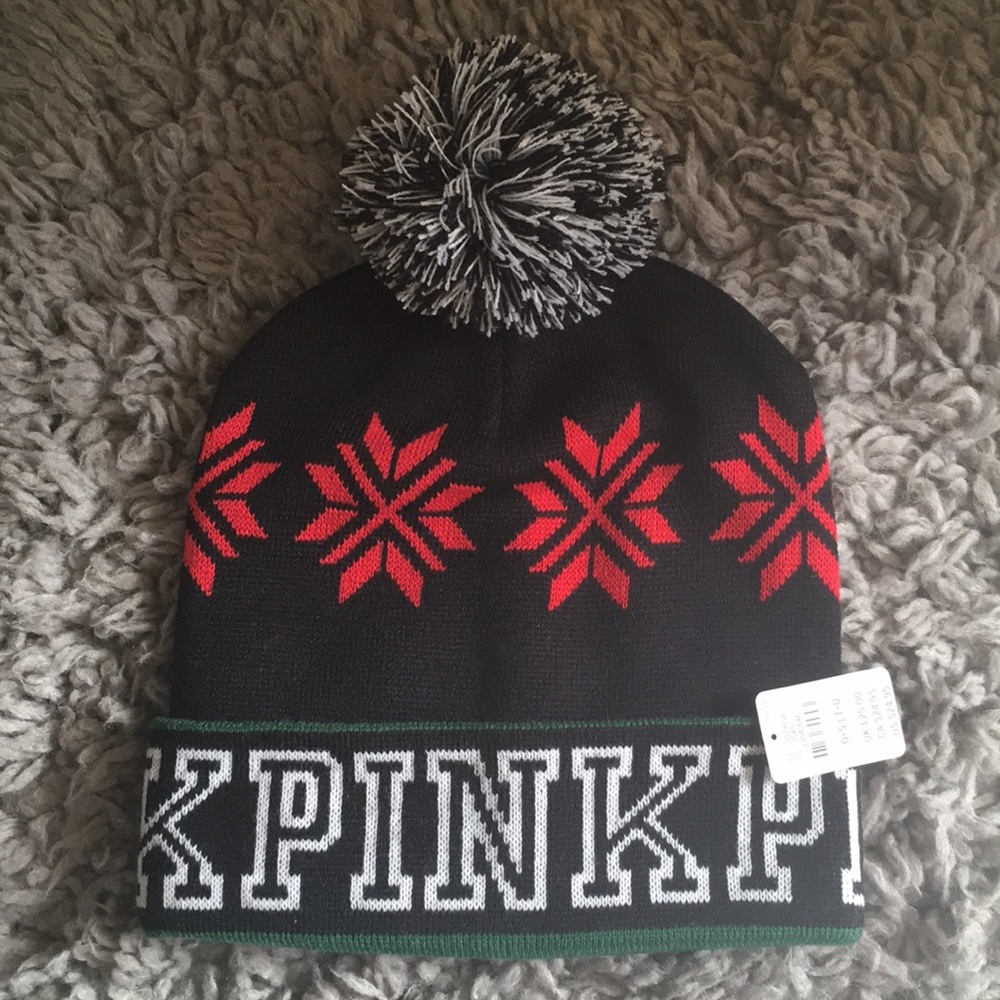 PINK Beanie with Pom Pom!